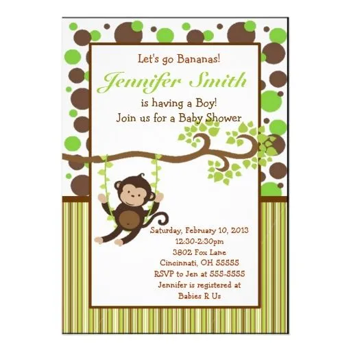 Invitación baby shower changuito - Imagui