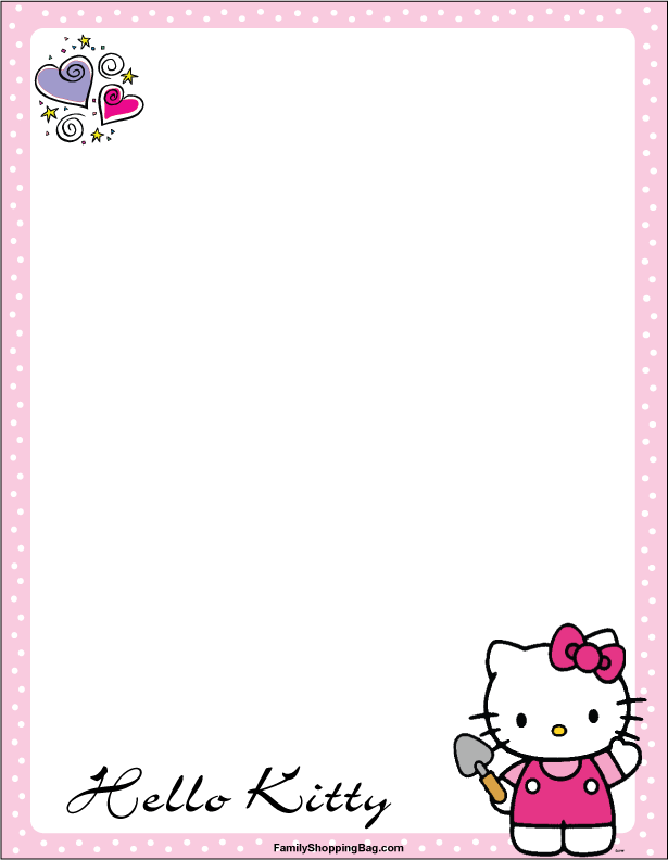 4 Invitaciones de cumpleaños de Hello Kitty para imprimir