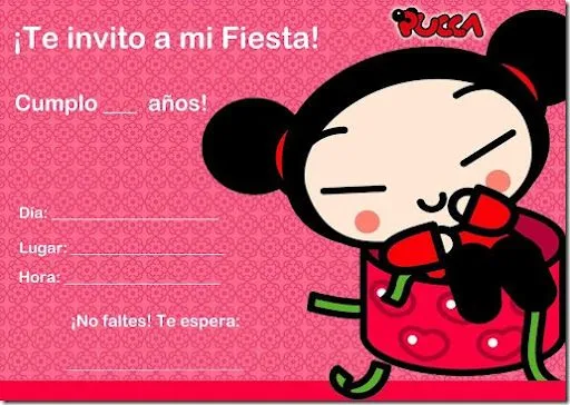 Invitaciones de cumpleaños para imprimir Disney, Pucca, Winnie the ...