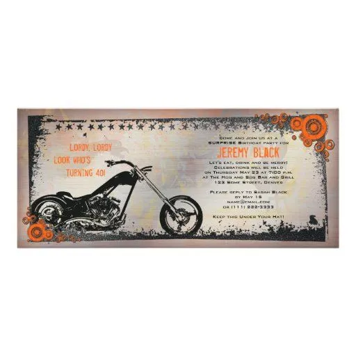 Invitaciónes de cumpleaños de motos - Imagui