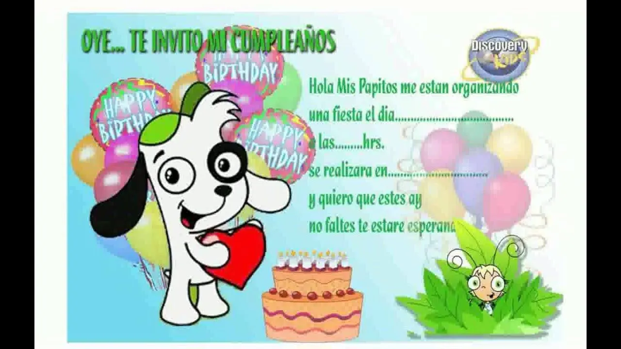 Invitaciones De Cumpleaños De Niños - YouTube