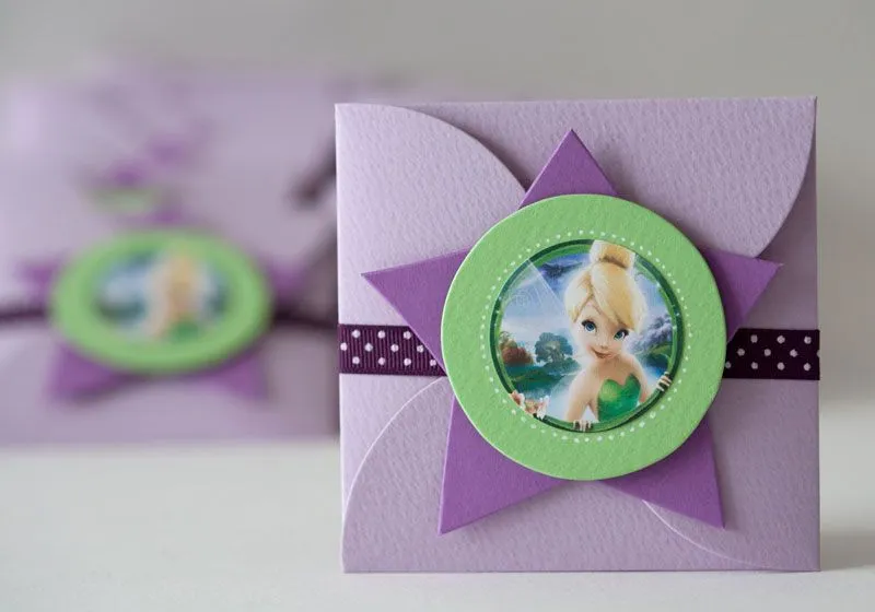 Como hacer invitaciónes de cumpleaños de tinkerbell - Imagui