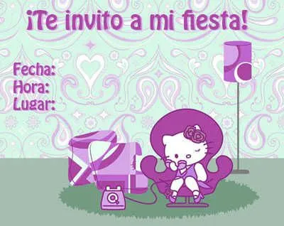 Invitaciones para fiesta Hello Kitty « Angel o Demonio