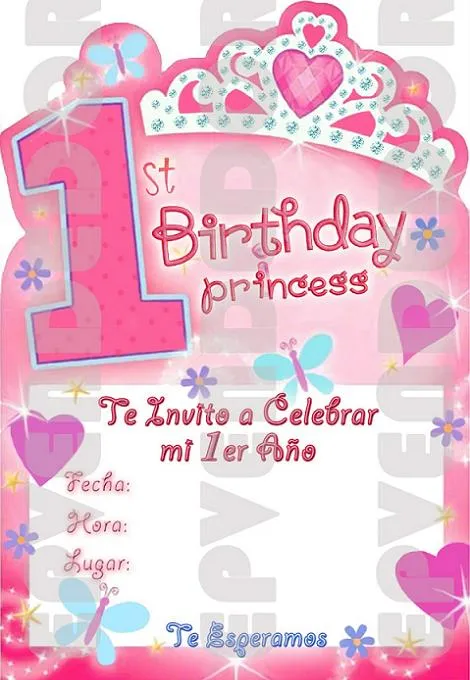 Invitaciones de cumpleaños de princesas