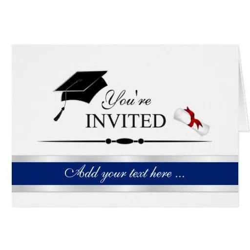 Invitaciones formales de la graduación - personali tarjetón | Zazzle