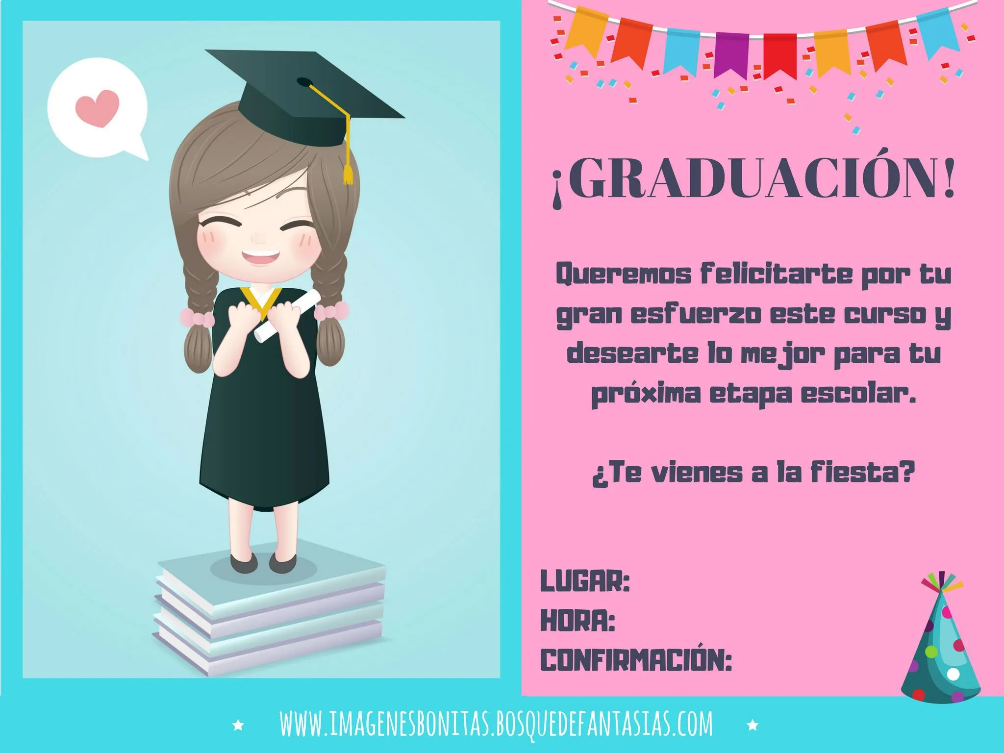 INVITACIONES PARA GRADUACIONES ® Tarjetas infantiles