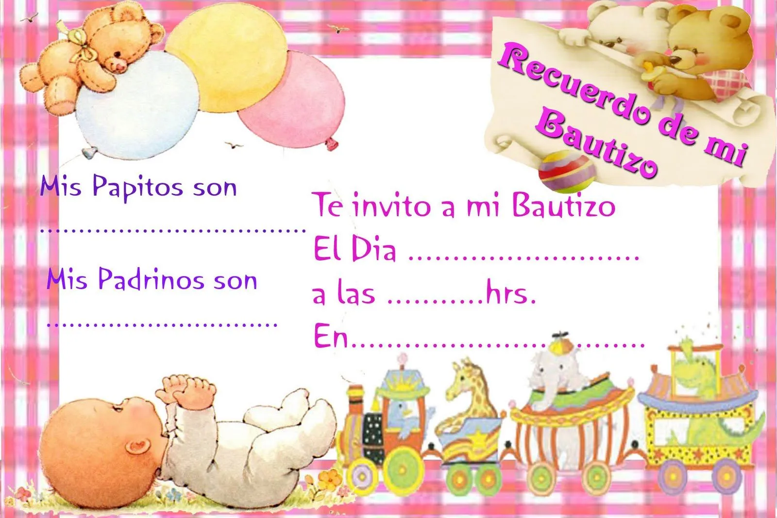 Bautizo de niño invitaciónes - Imagui