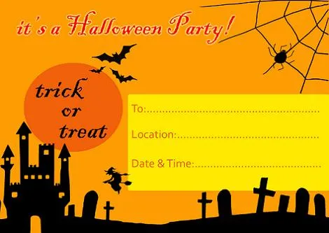 Invitaciones de Halloween