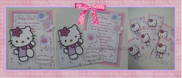 Invitaciones de Hello Kitty originales - Imagui