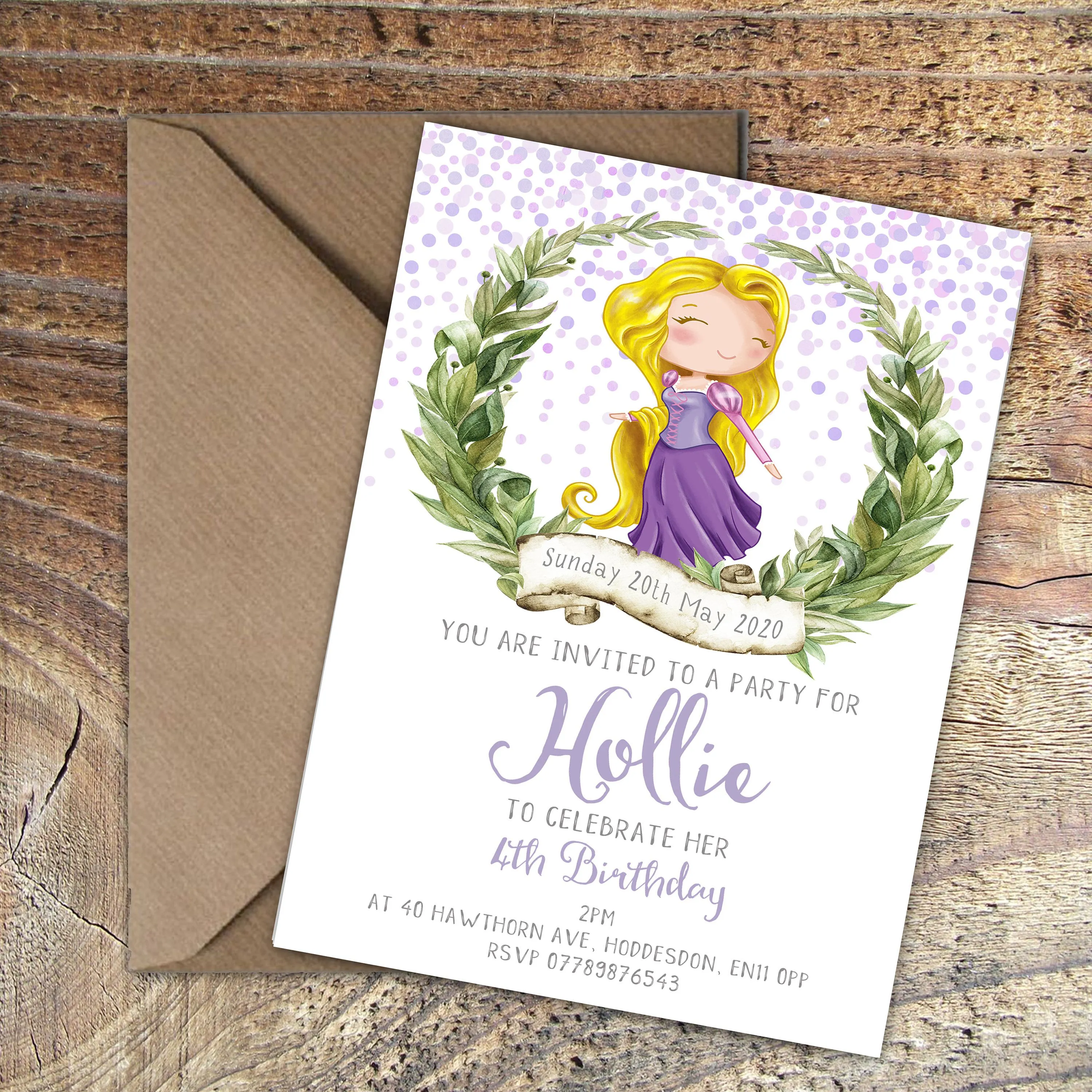 Invitaciones impresas de cumpleaños de la princesa Rapunzel - Etsy México