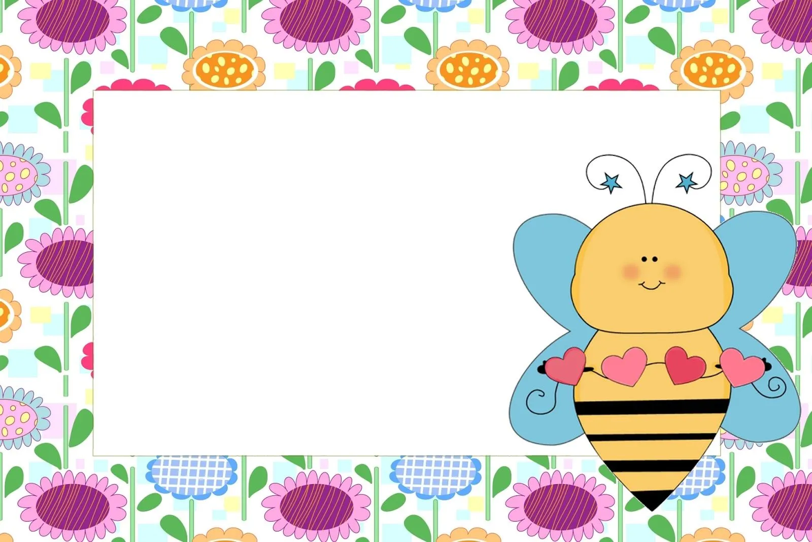 Invitaciones para imprimir gratis de abejas y flores. - Ideas y ...