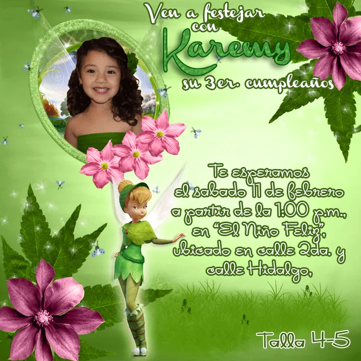 Invitaciones Infantiles Tinkerbell Pictures