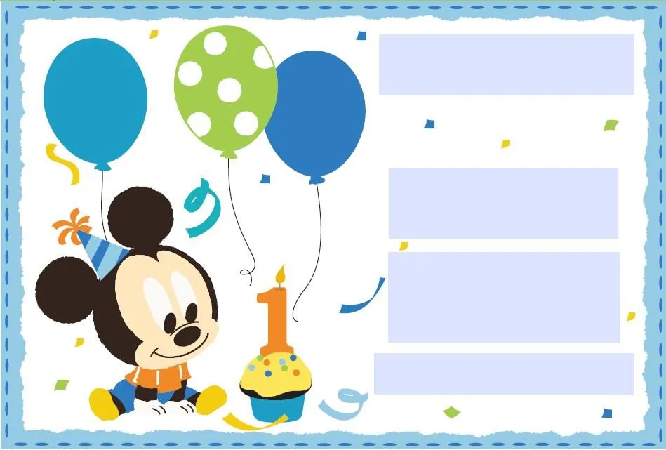 INVITACIONES MICKEY MOUSE - Buscar con Google | INVITACIONES ...