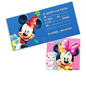 Invitaciones de Mickey Mouse - MundoGlobo