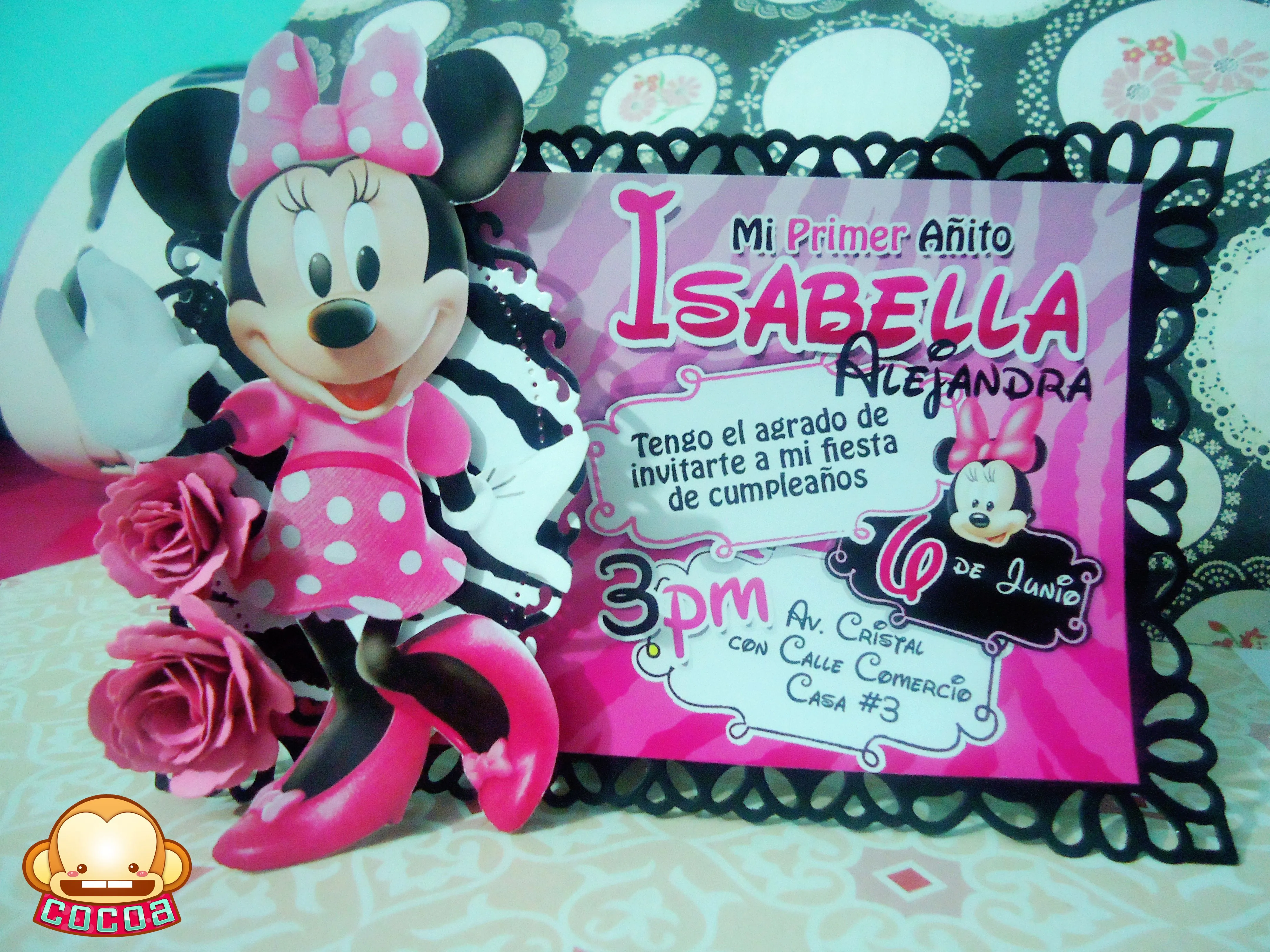 Modelos de tarjetas de invitación de Minnie - Imagui