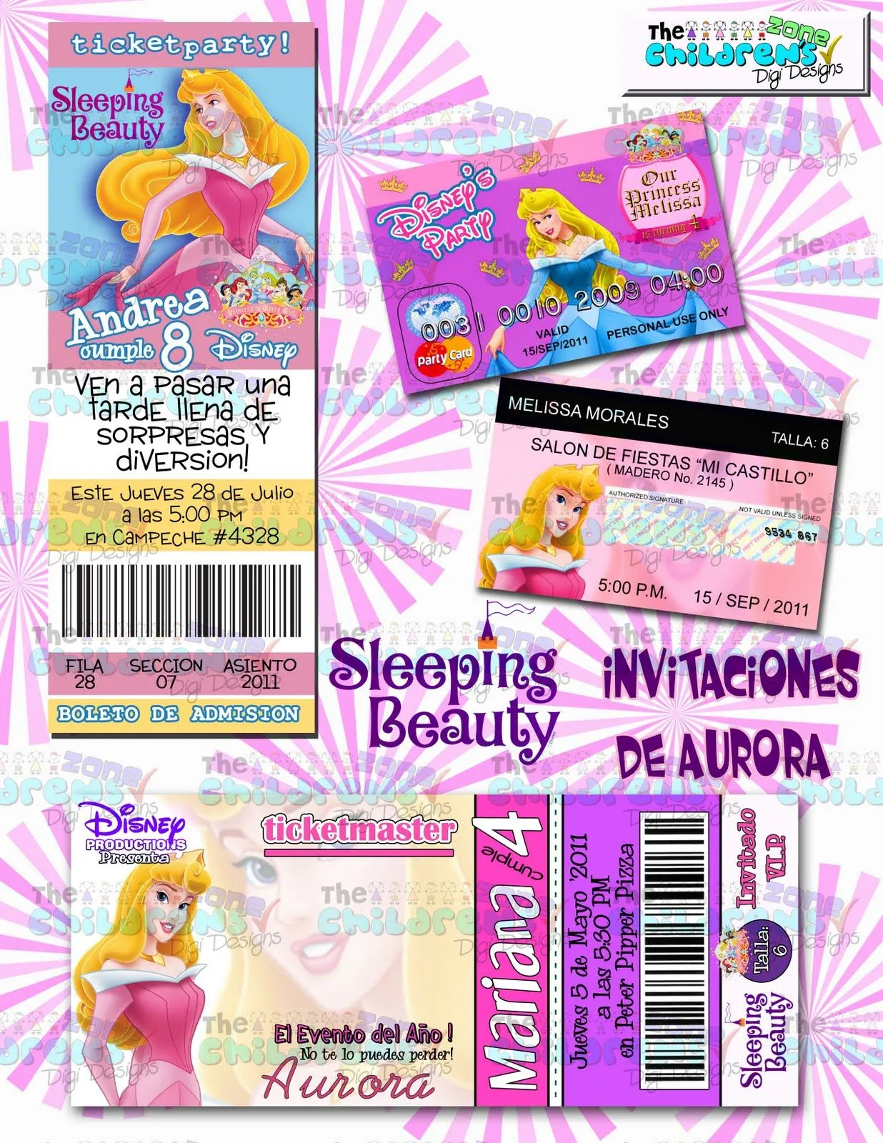 Invitaciones de Princesa, para la princesa de la casa.Diseños Tarjeta ...