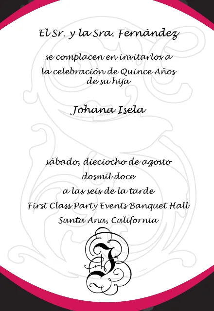 Invitaciónes de quinceañera en español - Imagui