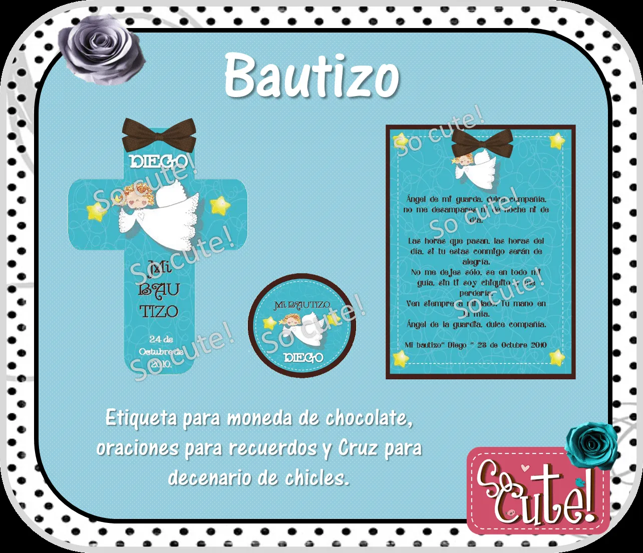 Bautizo Niño | Invitaciones y Recuerdos So Cute!