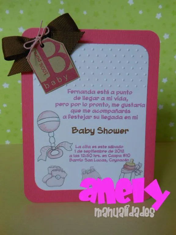 Tarjetas sencillas de baby shower - Imagui