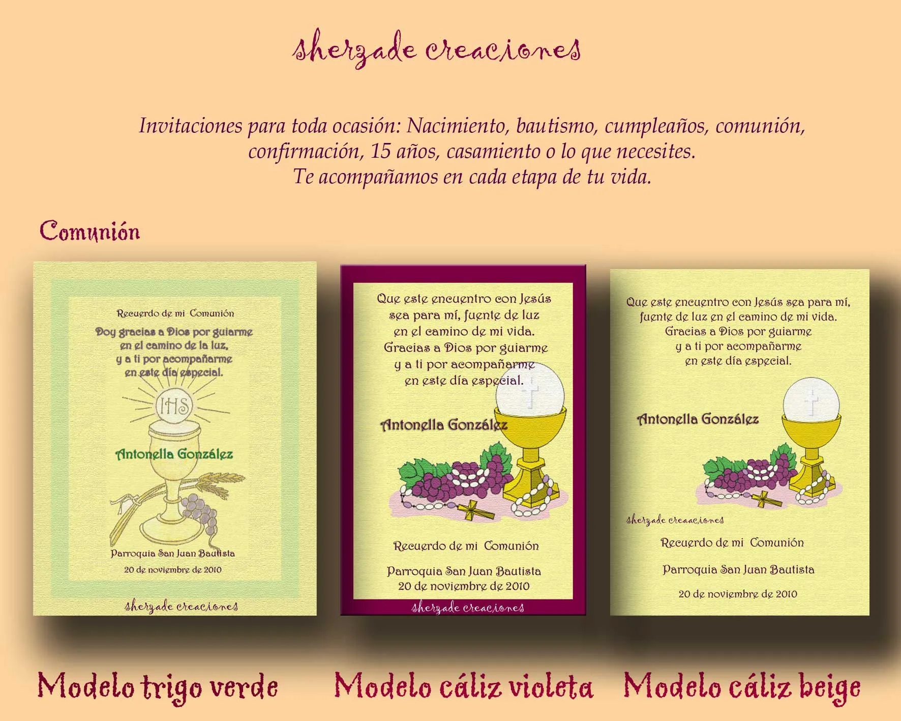 Invitaciones y tarjetas para toda ocasión! | Sherzade Creaciones