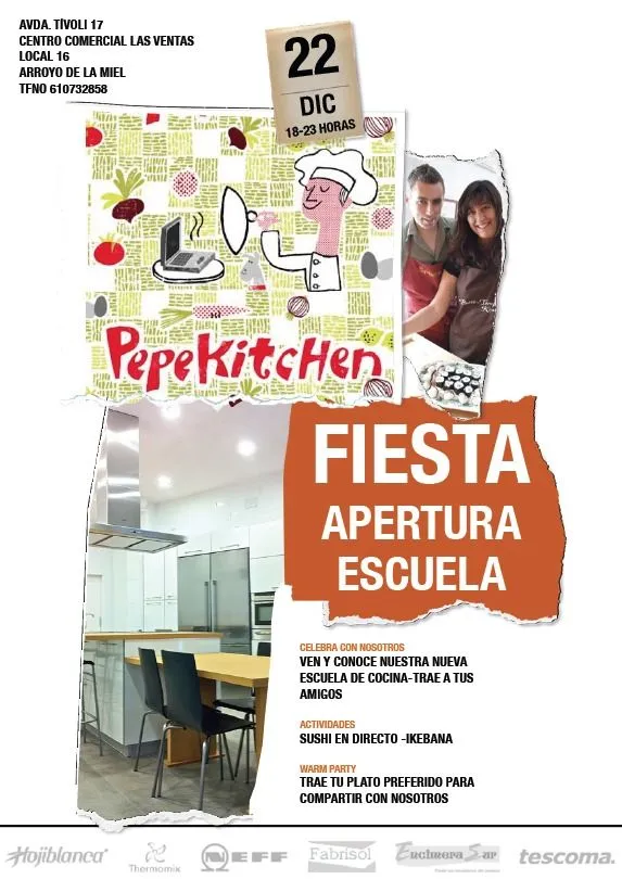 Te invitamos a la fiesta de apertura de nuestra Escuela de Cocina ...