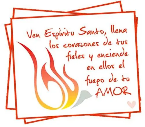 Invocación al Espíritu Santo al comenzar la oración ...