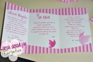 Iria Sosa Tarjetas: Mariposas. 15 años Leticia Magalí