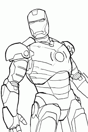 Iron Man para colorear, imprimir y pintar