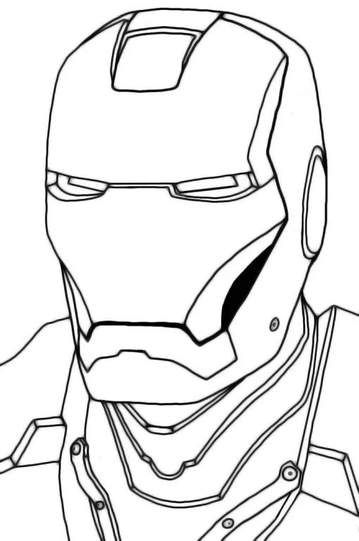 iron man face Colouring Pages