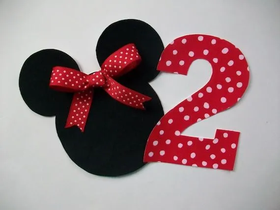 Iron On Minnie Mouse Applique with Ribbon and by MaggiesCastle