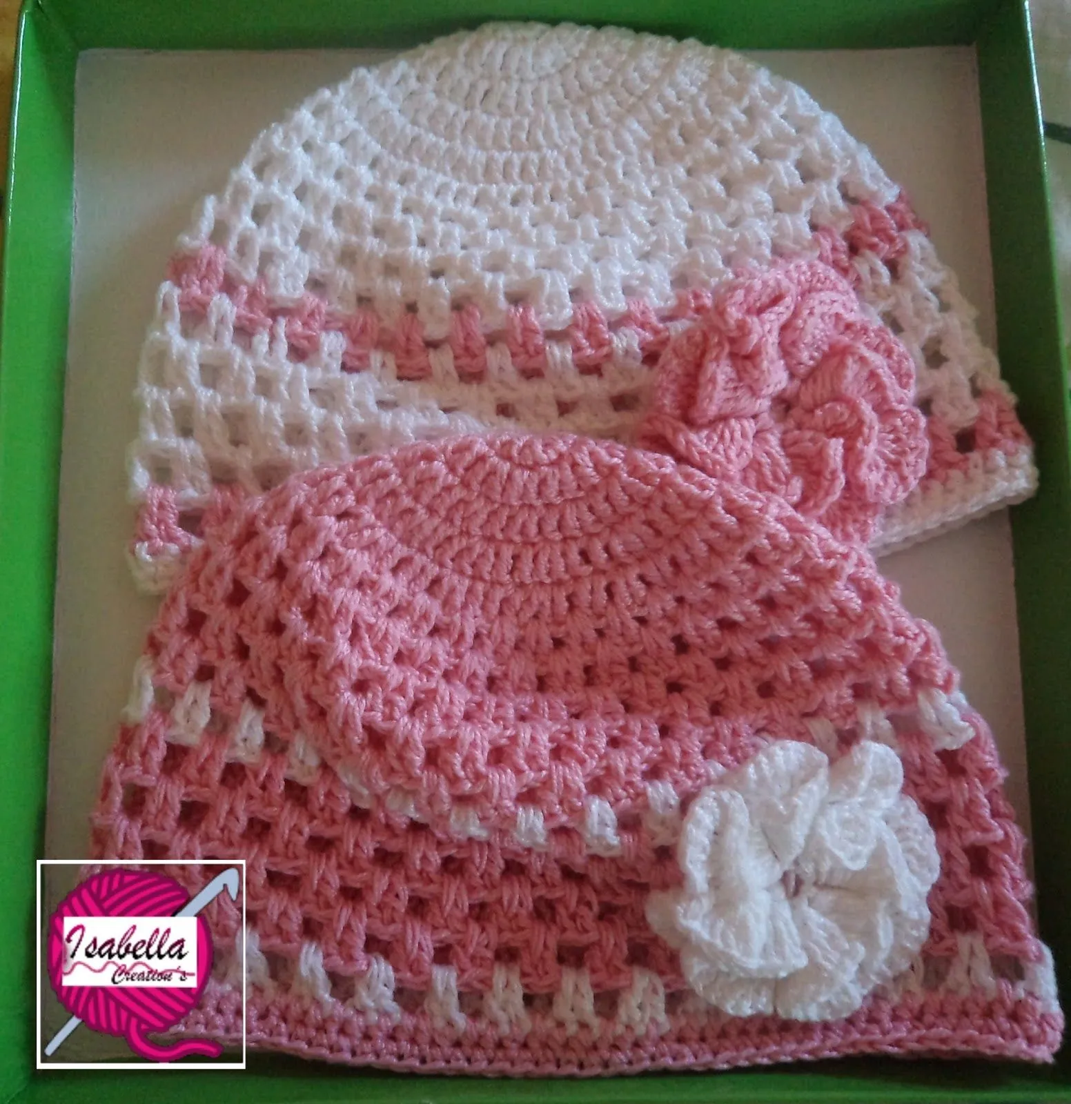 Isabella Creations: Hermosos Gorros para bebes