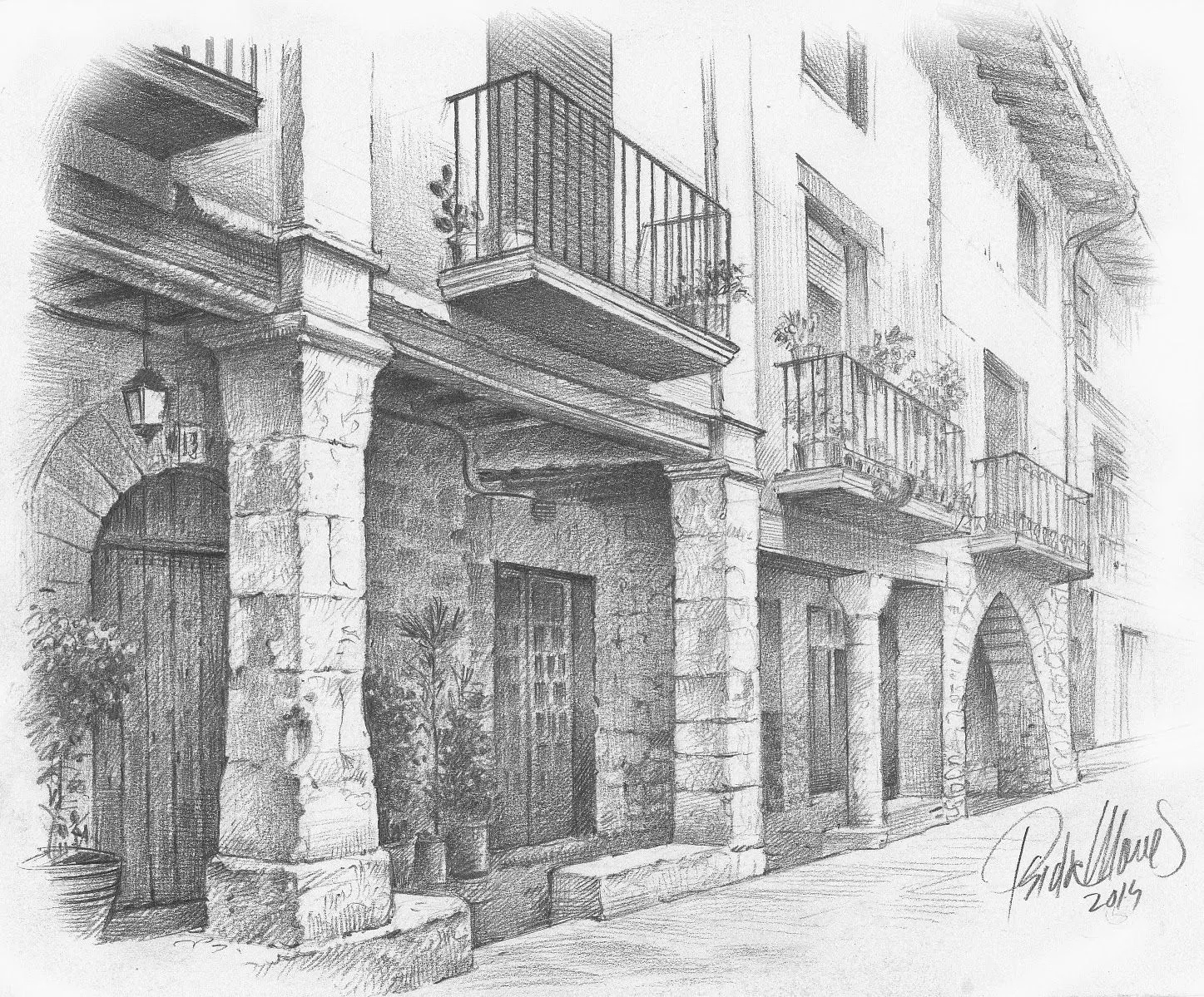 isidre mones art: DIBUJO DE ARQUITECTURA POPULAR PASO A PASO.