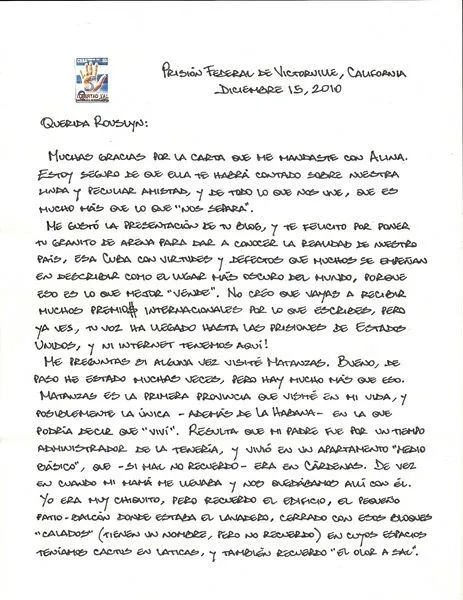 La Isla Desconocida: Carta de Gerardo Hernández Nordelo a ...