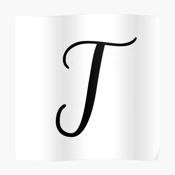 Italic monogram letter t