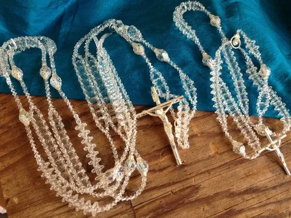 Items similar to Crystal wedding lasso set/ Juego de lazo y ...