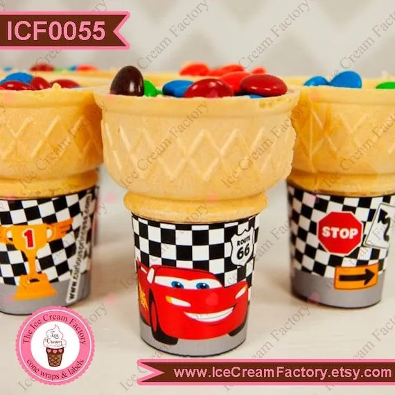 Items similar to Etiquetas para conos de nieve de Carreras de ...