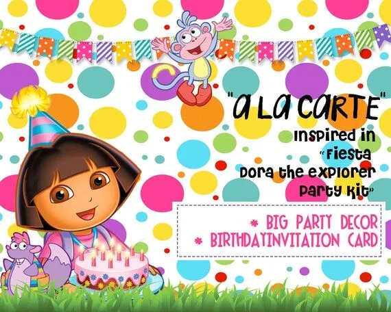 Items similar to Feliz Cumpleaños "Dora La Exploradora" - FIESTA ...