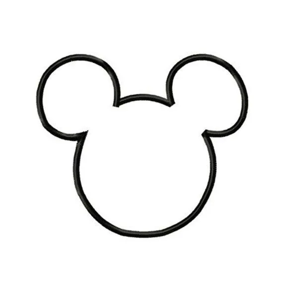 Items similar to Mickey Mouse Silhouette Digitized Applique ...