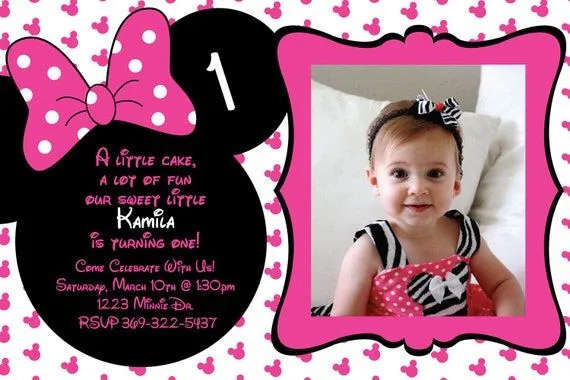 Items similar to Pink and Black Minnie Ears Polka Dot Minnie Mouse ...