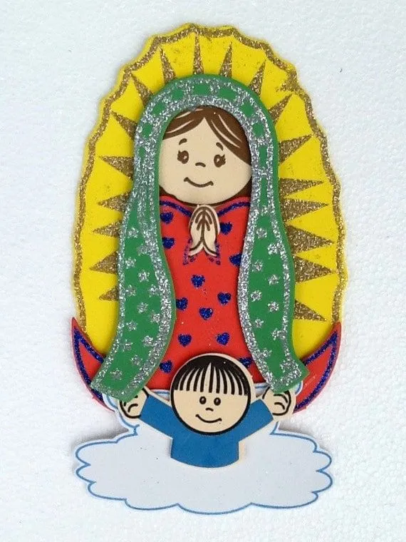 Items similar to Virgencita de Guadalupe- foamy figure for ...