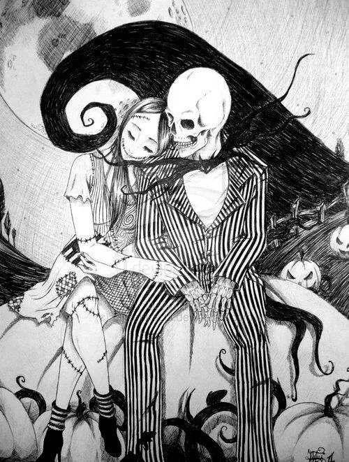 jack & sally ♥♡ on Pinterest | Nightmare Before Christmas, Tim ...