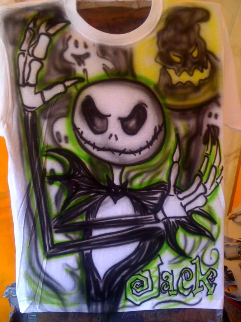 Jack Skellington Airbrush Tee by mjmaehem11 on deviantART