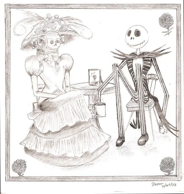 jack skellington and catrina by Urisesu-kun on DeviantArt