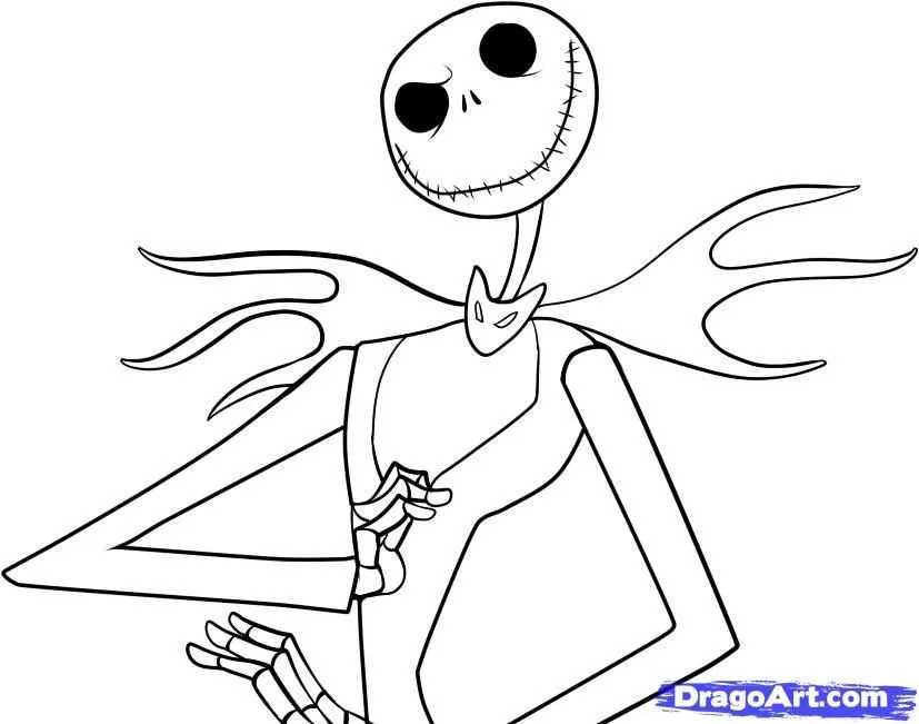 Jack Skellington (Nightmare before Christmas) | Christmas coloring pages,  Halloween coloring pages, Jack nightmare before christmas