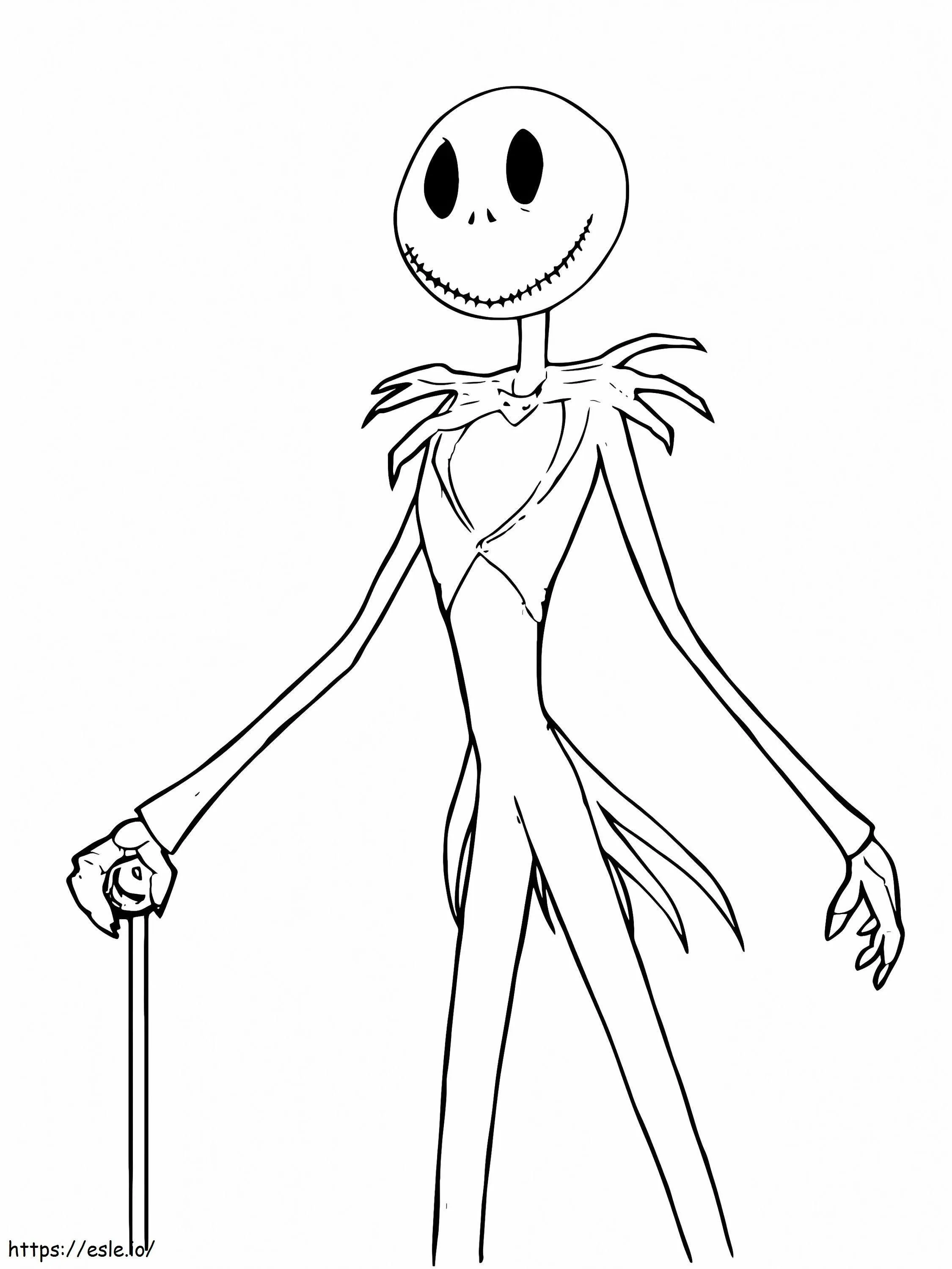 Jack Skellington orgulloso para colorear