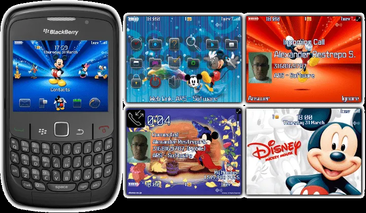 JALTECHX: Mickey Mouse Tema para Blackberry 8520