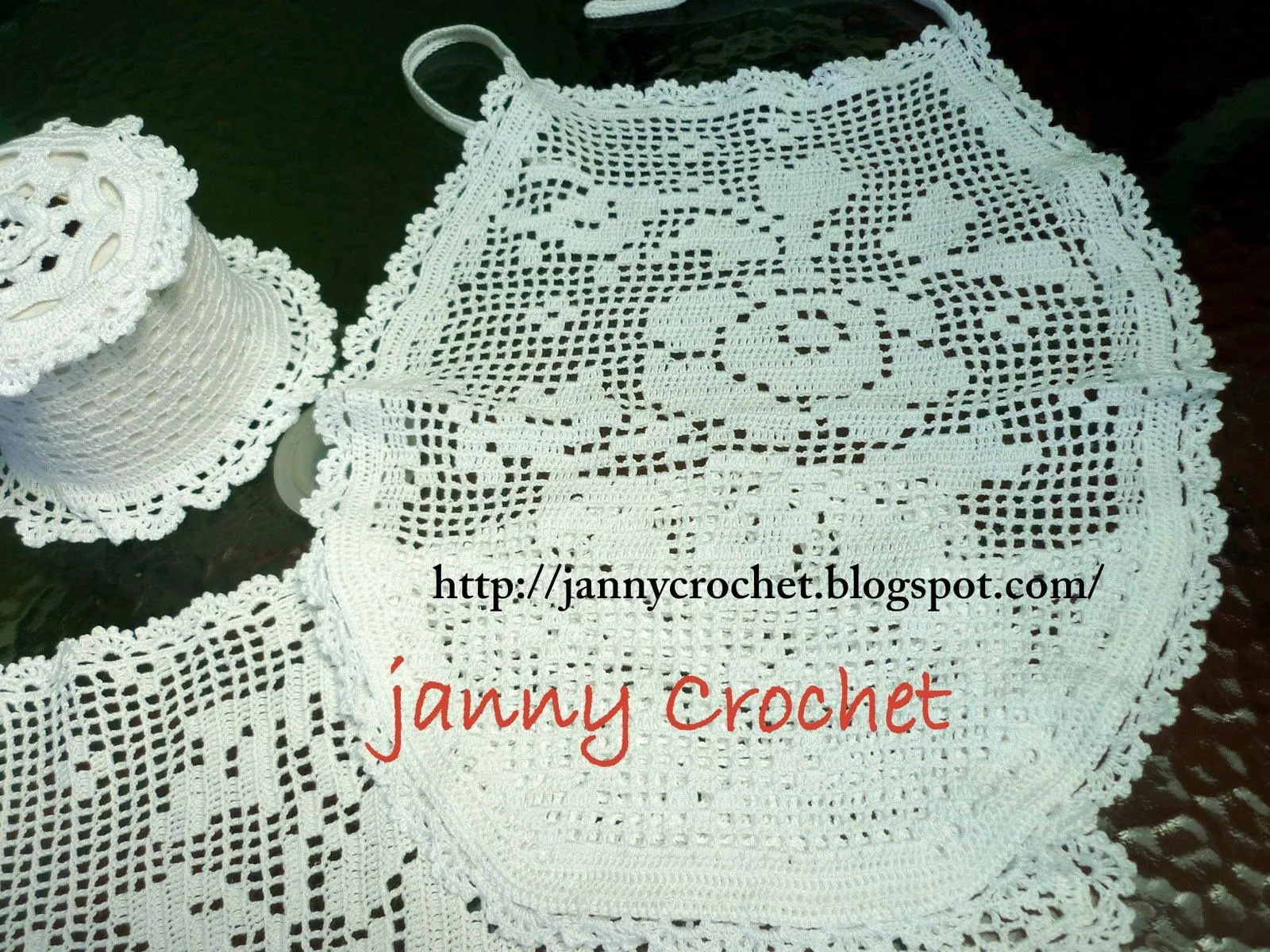 Janny crochet: Juego de baño