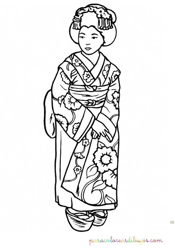 Japonesa para colorear | Colorear dibujos