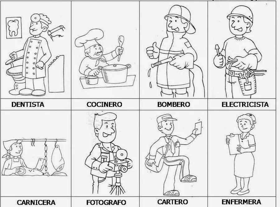 Jardin Escolar: Día del trabajo - Dibujos para colorear