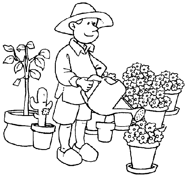 Jardineros para colorear - Imagui